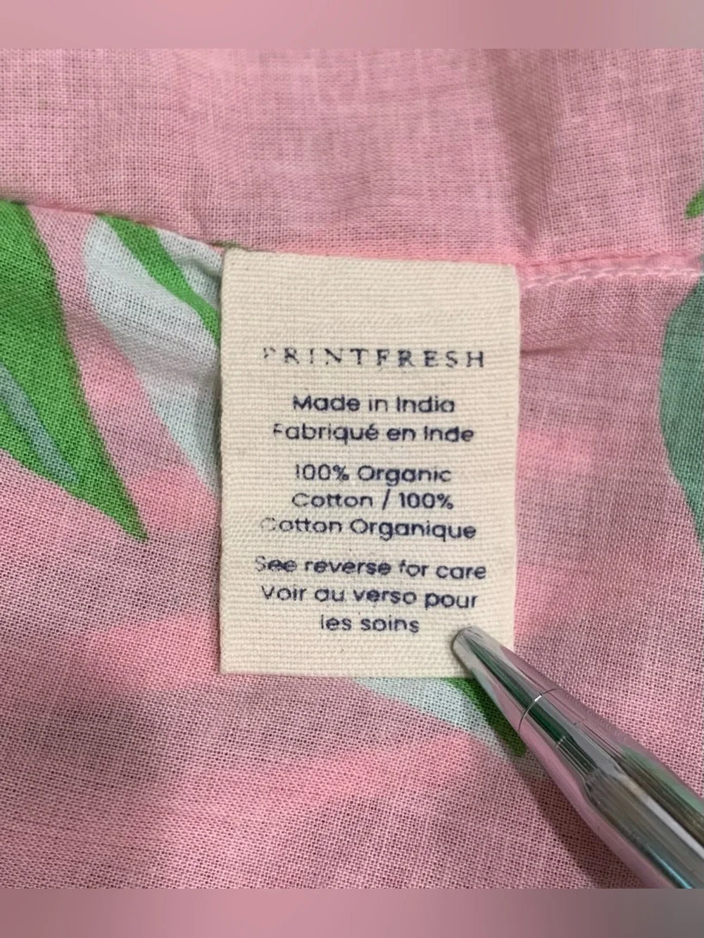 Print Fresh Lime Zest Organic Cotton Caftan OS P - Picture 12 of 15
